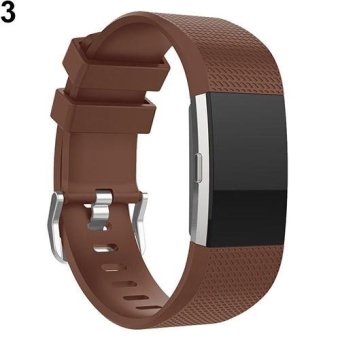 BODHI Sports Silicone Watch Band Replacement for Fitbit Charge 2 (Coffee Band) - intl  