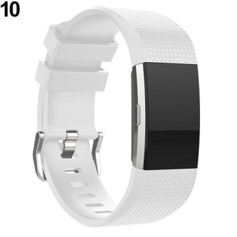 BODHI Sports Silicone Watch Band Replacement for Fitbit Charge 2 (White Band) - intl  
