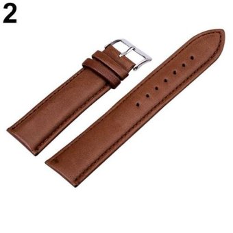 BODHI Unisex Fashion Faux Leather Universal Watch Strap Band Replacement Wristband 20mm (Brown) - intl  
