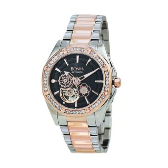 Bonia BN10143-2632S Jam Tangan Pria Silver Rose Gold Steinsless Steel  