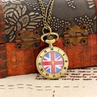 booby Wholesale Dropship Small Necklace Women Mini Gifts Pendant Vintage Pocket Watch Bronze Student Dress Watch (as pic) - intl  