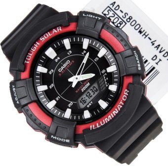 Casio AD-S800WH-4AV Solar Powered - Merah  