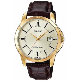 Casio Analog Watch MTP-V004GL-9AUDF Jam Tangan Pria - Cokelat  