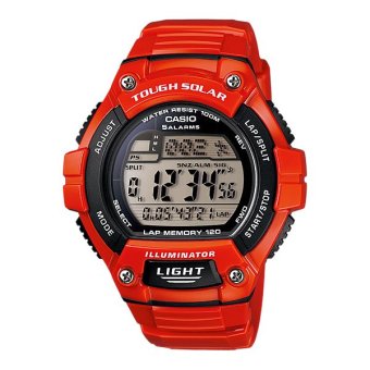 Casio Tough Solar W-S220C-4AV Digital Men's Watch - Red  