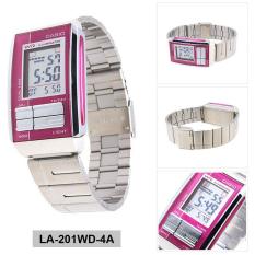 Casio Watch Futurist Silver Resin Case Stainless-Steel Bracelet Ladies NWT + Warranty LA-