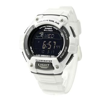 Casio Watch Tough Solar White Resin Case Resin Strap Mens NWT + Warranty W-S220C-7B  