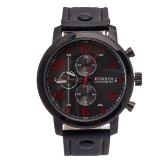 CURREN Men's Casual Fashion Quartz Analog Sport Waterproof Watch (Black)  