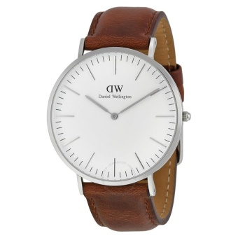 Daniel Wellington Classic St Mawes White Dial Brown Leather Men's Watch 0207DW  