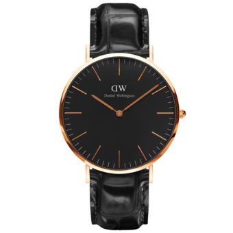 Daniel Wellington DW00100129 Jam Tangan Pria Classic Black Reading Horloge 40MM Men Genuine Leather Watch - Black  