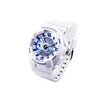 DHS SKMEI Male Waterproof LED Light Fashion Watch (White)  