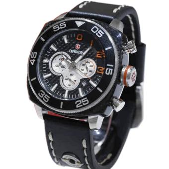 Expedition E6642M MMD46H1060ID1650CHTMH08 Chronograph Jam Tangan Pria Leather Strap - Hitam  