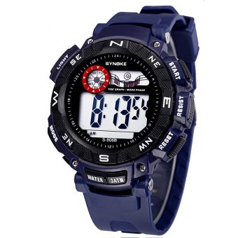 Famous Brand Synoke Men Sports Watches Waterproof LED Digital Water Proof Watch ss89068_Navy Blue  