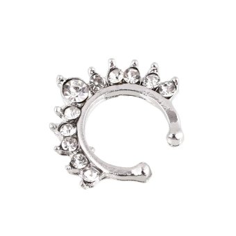 Fancy Titanium Crystal Fake Nose Ring Piercing Body Jewelry Lady Women - intl  