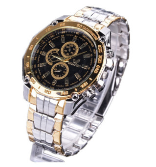 Fashion Stainless Steel Luxury Sport Analog Quartz Clock Men's Wrist Watch  