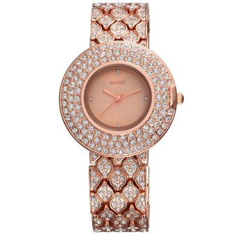 foonovom Qin Wei female diamond bracelet watches luxury Diamond Watch Ladies high-end fashion wholesale cheap watches female (Gold) - intl  