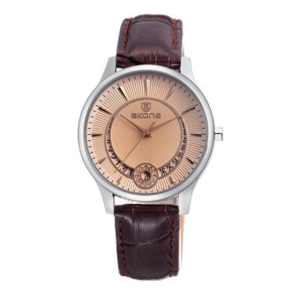 foonovom Watch time series of fashion belt diamond calendar watch cheap spot wholesale 9242 (Brown) - intl  