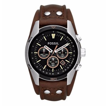 Fossil CH2891 - Jam Tangan Pria - Brown - Strap Leather  