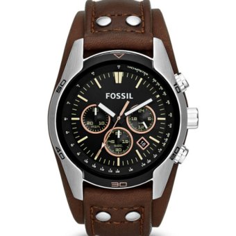 Fossil Jam Tangan Pria Fossil CH2891 Coachman Chronograph Brown Leather Watch  