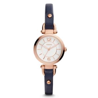 Fossil Jam Tangan Wanita Fossil ES4026 Georgia Mini Three Hand Indigo Dyed Leather Watch  