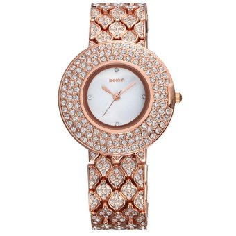 fuskm Qin Wei female diamond bracelet watches luxury Diamond Watch Ladies high-end fashion wholesale cheap watches female (Gold) - intl  