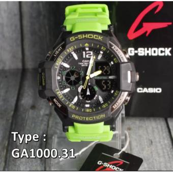 G Shock GA400 Hijau / Green Army Casio Grade Original / KW Super / Jam Tangan Pria Dual Time  
