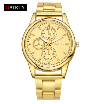 GAIETY G109 Women Fashion Quartz Round Wrist Watch Analog Chain Watches Gold - intl  