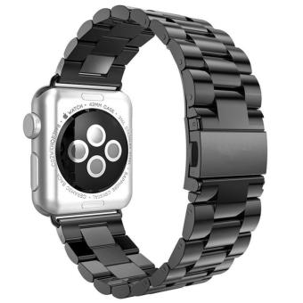 GAKTAI For Space Black Apple Watch Replacement Stainless Steel Link Bracelet Strap Band 38MM - Black - intl  