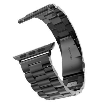GAKTAI For Space Black Apple Watch Replacement Stainless Steel Link Bracelet Strap Band 42MM - Black - intl  