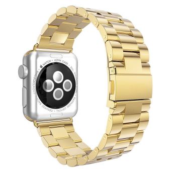 GAKTAI For Space Black Apple Watch Stainless Steel Link Bracelet Strap Band 38mm (Gold)  