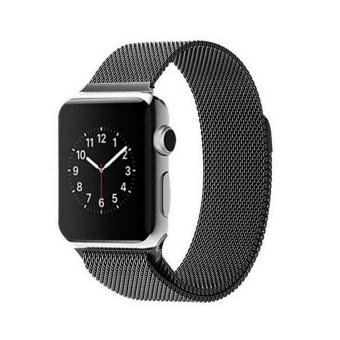 GAKTAI Replacement Milanese Magnetic Loop Stainless Steel Strap Watch Bands For Apple Watch iWatch 42MM - Black - intl  