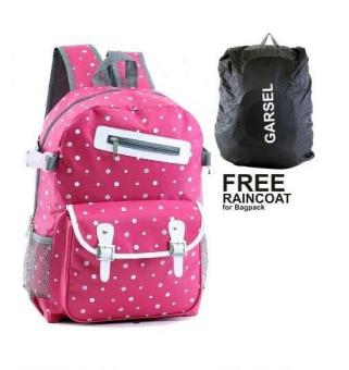 garsel tas ransel sekolah perempuan pink plus gratis cover pelindung hujan lazada garsel tas ransel sekolah perempuan pink plus gratis cover pelindung hujan lazada