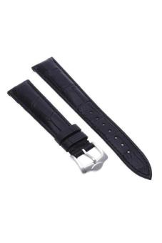 Generic 18mm Unisex Genuine Leather Watch Band Strap Bracelet Black Fashion  