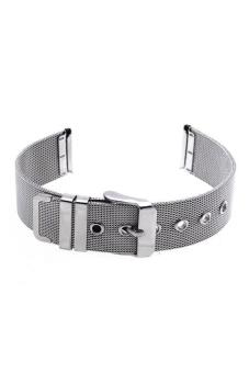 Generic Durable Silver Steel Strap Watch 18mm  