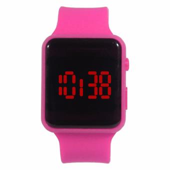 Generic - Jam tangan LED persegi digital - pink  