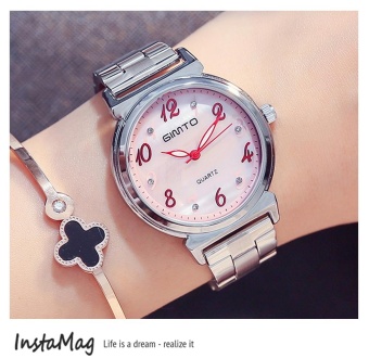 GIMTO GM409 Ladies Watch Metal Chain Cute Creative Shell Face Fashion Table Silver and Pink - intl  
