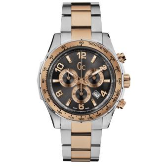 GUESS COLLECTION Gc TECHNOSPORT X51004G5S - Chronograph - Jam Tangan Pria - Stainless - Silver - Rose Gold  