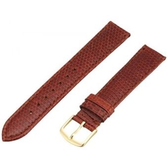 Hadley-Roma Mens MSM715RR-170 17-mm Tan Genuine Java Lizard Leather Watch Strap - intl  