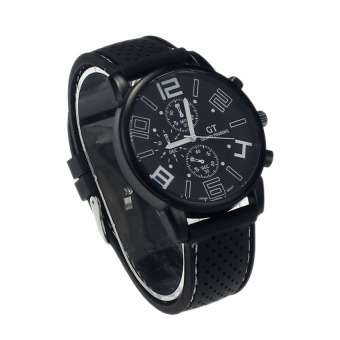 HDL New Mens Stainless Steel Luxury Sport Analog Quartz Clock Wrist Watch White - Intl  