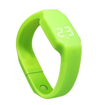 HKS 3D LED Calorie Pedometer Sportsmart Smart Bracelet Wrist Watch Unisex Green  