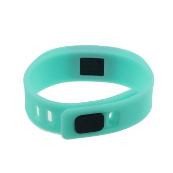 HKS Mens Womens Rubber LED Watch Date Sports Bracelet Digital Wrist Watch Sky Blue  