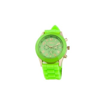 HKS Womens Green Silicone Strap Watch(INTL)  