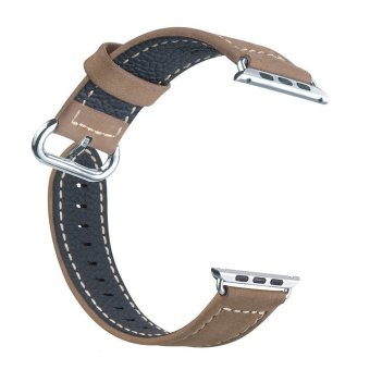 HOCO Luxurious Genuine Leather Band Strap Stainless Steel Buckle Adapter Belt for Apple Watch 42mm (Brown)  