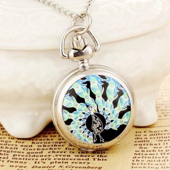 iokioh New Reloj De Bolsillo Necklace Steampunk Peafowl Wholesale Dropship High Quality Pocket Women Dress Watches - intl  