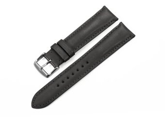 iStrap 19mm Genuine Calf Leather Watch Straps Band Steel Spring Bar Buckle Replacement Clasp Super Soft Black 19  