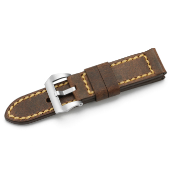iStrap 24mm Leather Strap Mens Replacement Watch Band Double Layer Fit Panerai Luminor Military - Intl  