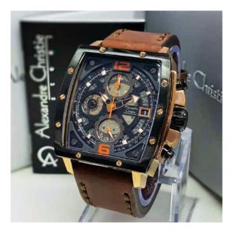 JAM ALEXANDRE CHRISTIE 6376 ORIGINAL BODY BLACK ROSEGOLD TALI KULIT  