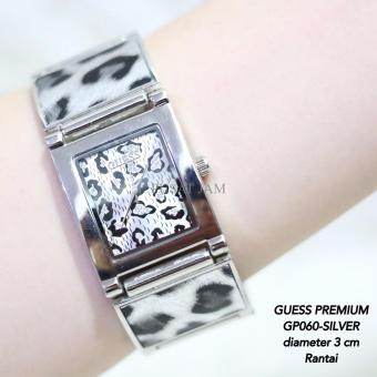 Jam tangan wanita guess premium rantai spiral painting fashion geneva  