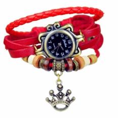 Jam Tangan Wanita Vintage Tribal Indian Kepang Lilit Gelang Mahkota