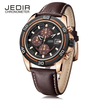 JEDIR 2023 Male Quartz Watch Date Display Luminous 3ATM Men Wristwatch (Brown) - intl  