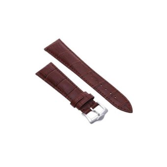 JOR 22mm Unisex Genuine Leather Watch Band Strap Bracelet Dark Brown Fashion - Intl  
